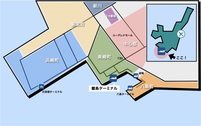 石垣島 市街地 エリアマップ