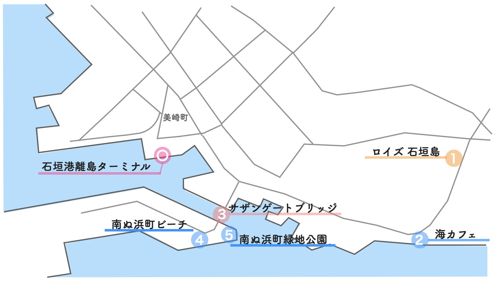 レンタサイクル コース 海 地図