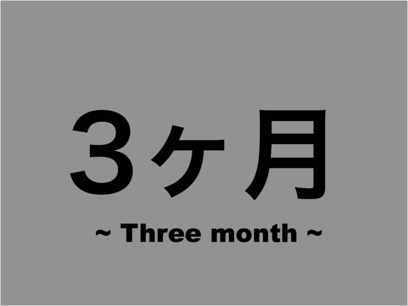 3ヶ月