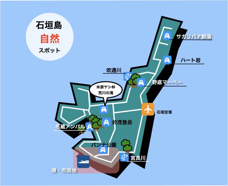 石垣島 自然スポット マップ