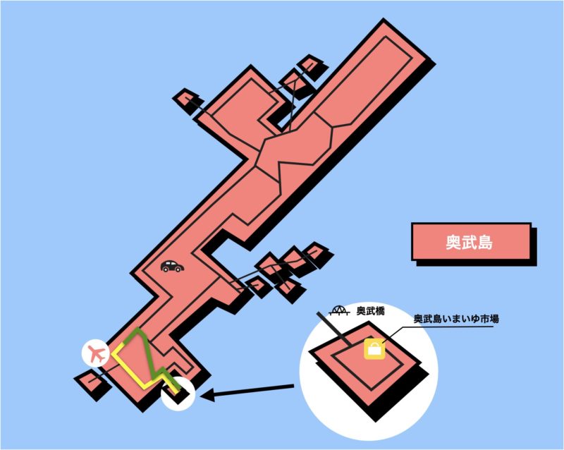 奥武島 イラストマップ