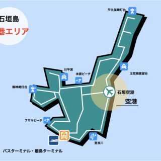 石垣島 イラストマップ 空港周辺