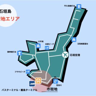 石垣島 イラストマップ 市街地